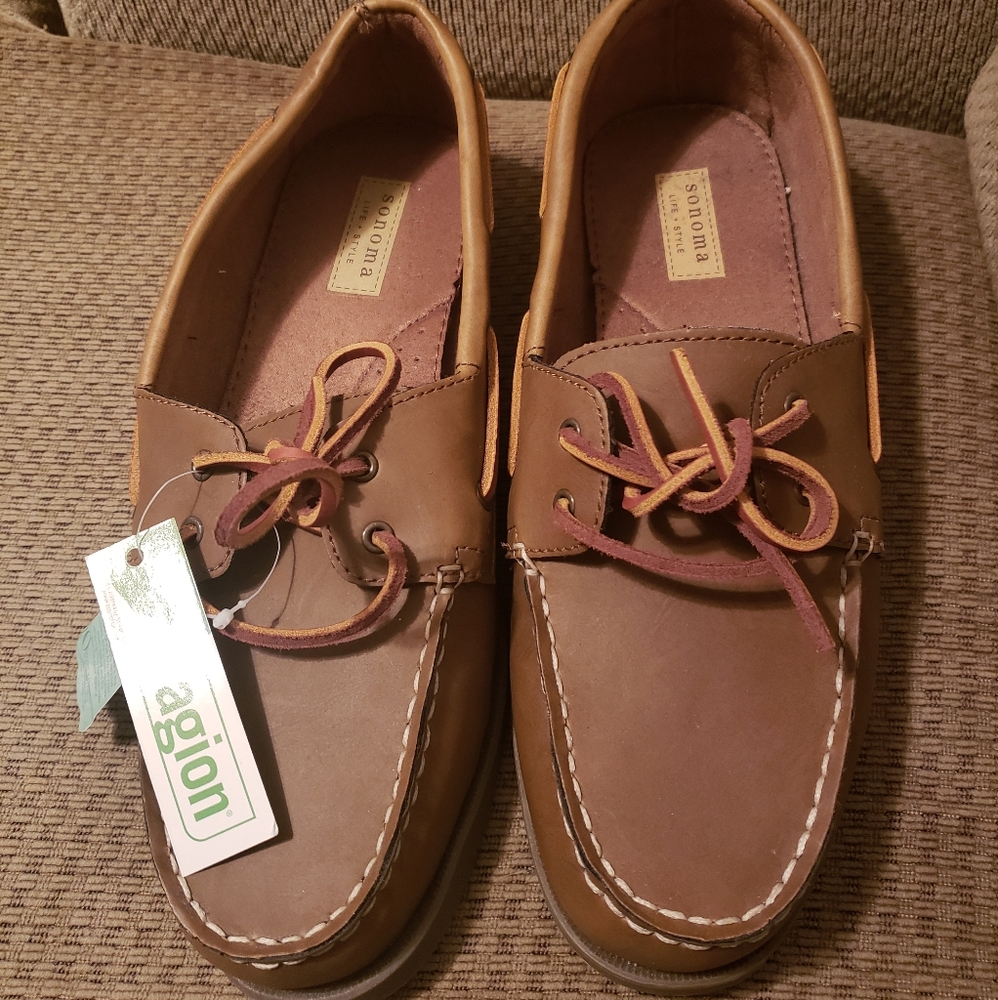 Men's Sonoma brand new slip on shoes loafers 10.5 tan brown